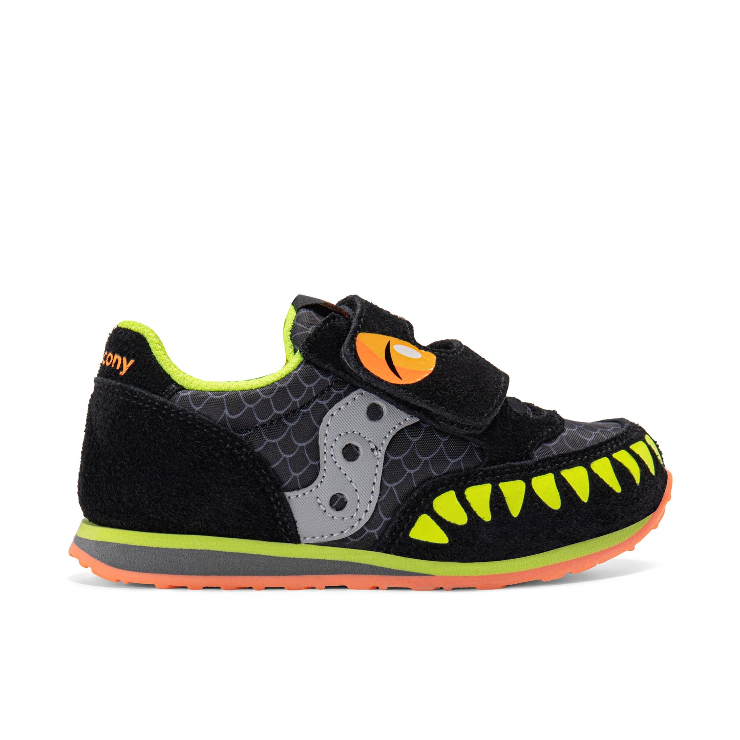 Jazz Hook & Loop Sneaker - Little Kid Black/Lime