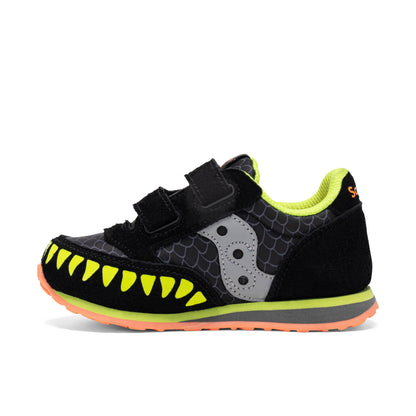 Jazz Hook & Loop Sneaker - Little Kid Black/Lime