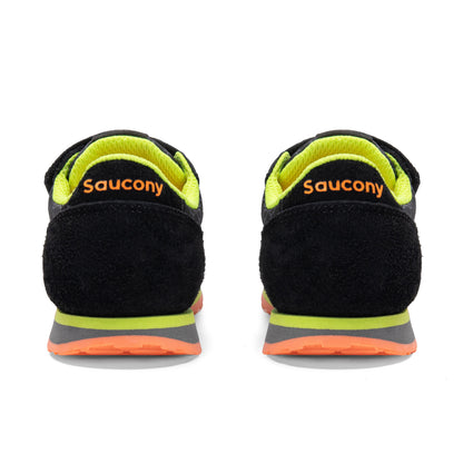 Jazz Hook & Loop Sneaker - Little Kid Black/Lime