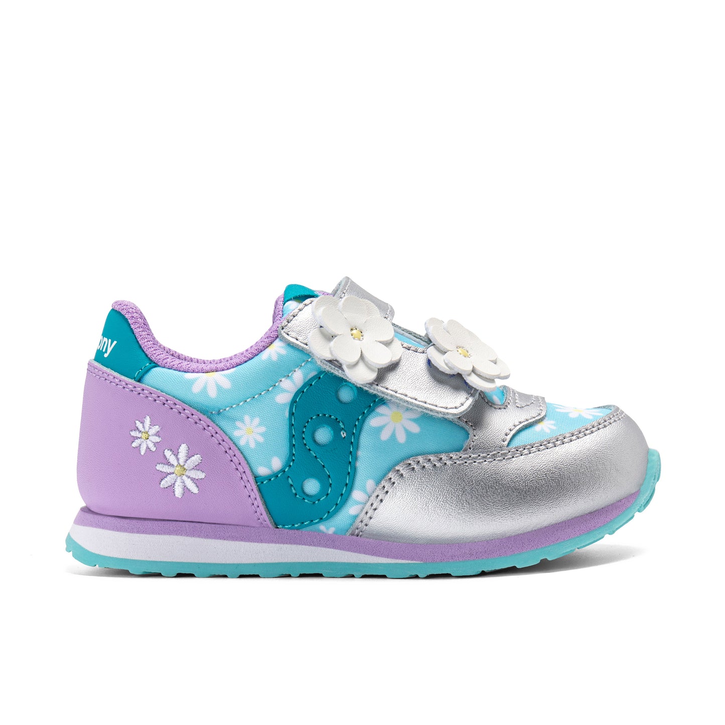 Jazz Hook & Loop Sneaker - Little Kid Silver/Teal