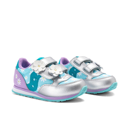 Jazz Hook & Loop Sneaker - Little Kid Silver/Teal