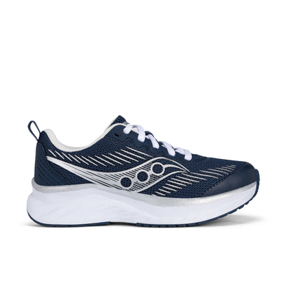 Cadence Sneaker - Big Kid Navy Silver
