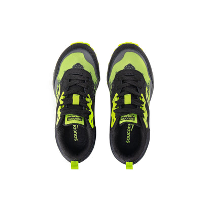 Peregrine KDZ Shield Sneaker - Big Kid Black/Lime