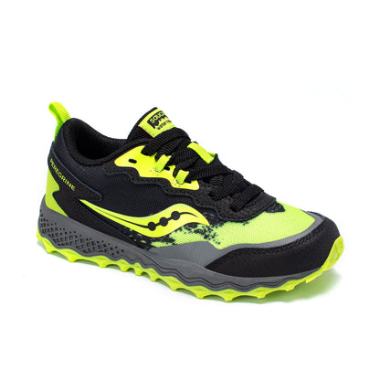 Peregrine KDZ Shield Sneaker - Big Kid Black/Lime