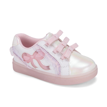 Lighted Bow Sneaker - Big Kid White Pink