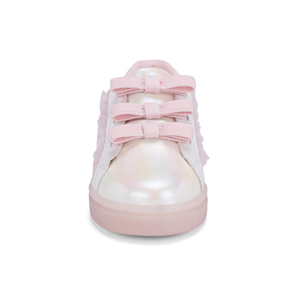 Lighted Bow Sneaker - Big Kid White Pink
