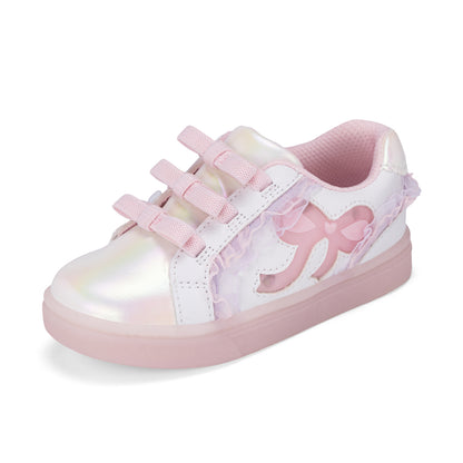 Lighted Bow Sneaker - Little Kid White Pink