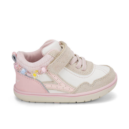 London Mid Sneaker - Little Kid White Pink