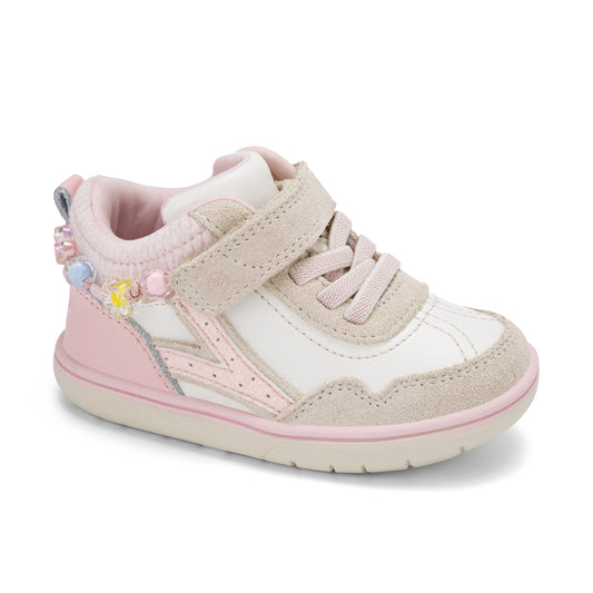London Mid Sneaker - Little Kid White Pink