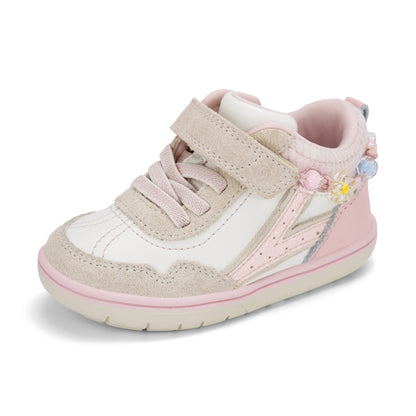 London Mid Sneaker - Little Kid White Pink