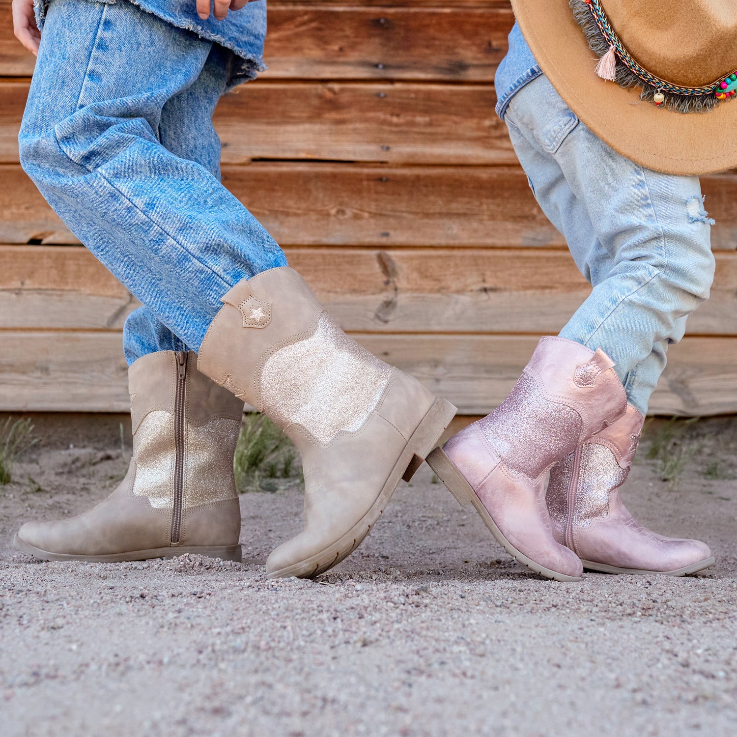 Little girls pink cowboy boots 2025